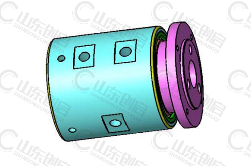 Y3X10A型三通路液壓旋轉接頭三維立體圖